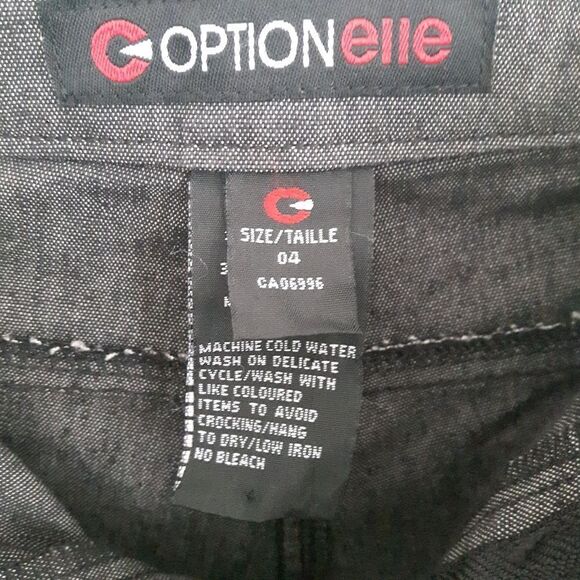 2/$35 Sale OPTION Elle 3/4 Cropped Wide legged pants Sz 4 (4-6) Grey - Picture 11 of 11